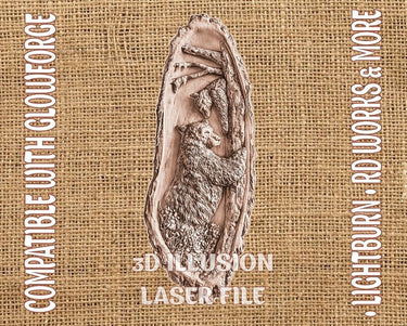 BEARS 3d illusion & laser-ready files 3DWave.us